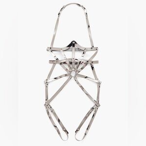 Savage X Fenty Metal Mood Body Harness - Metallic Silver